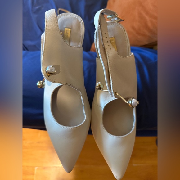 Louise Et Cie | Women's Jonah Suede Ankle-Strap Dress Pumps | Cream | - Picture 1 of 6